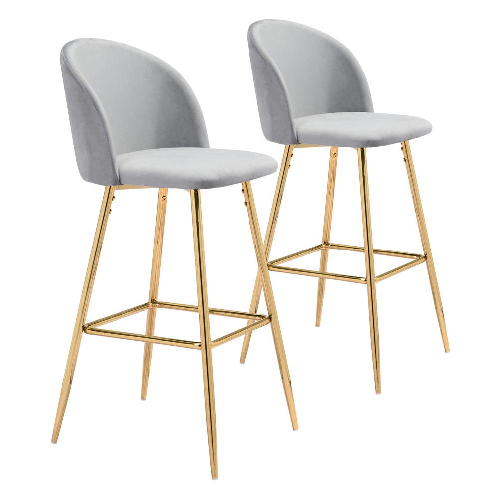 Cozy Barstool Gray & Gold