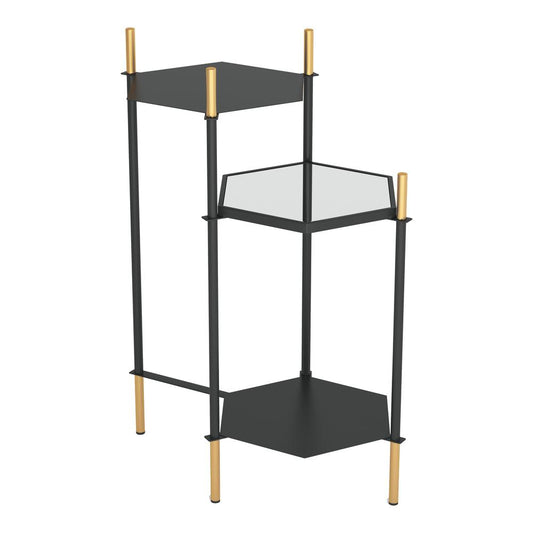 William Side Table Black & Gold