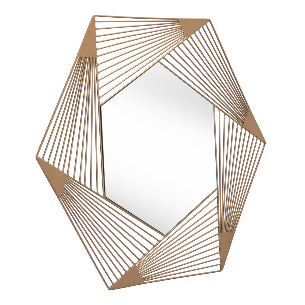 Aspect Hexagonal Mirror Copper