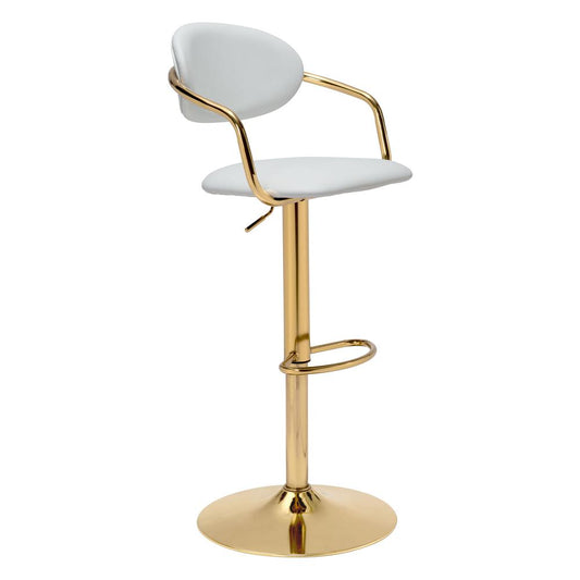 Gusto Barstool White & Gold