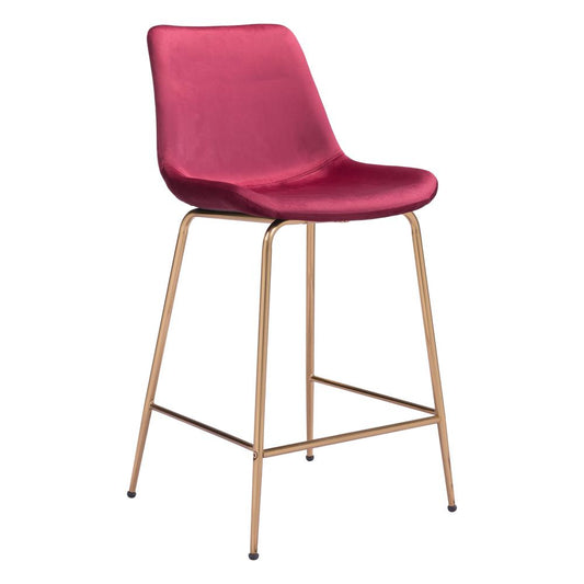 Tony Counter Stool Red & Gold