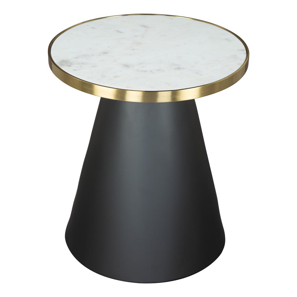 Fusion Side Table White, Gold & Black