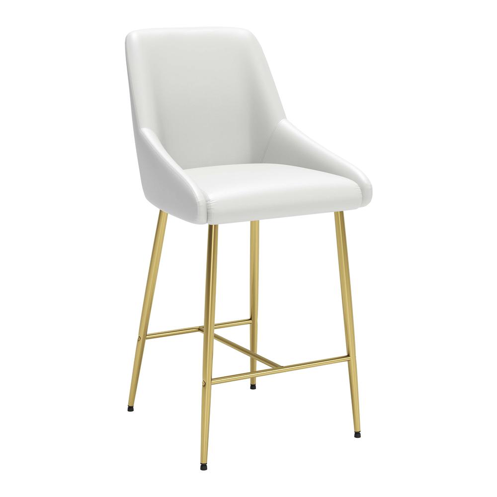 Madelaine Counter Stool White & Gold