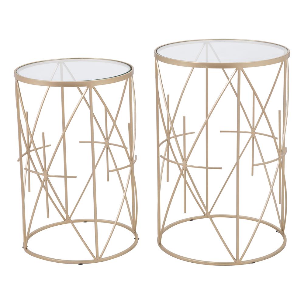 Hadrian Side Table Set (2-Piece) Gold