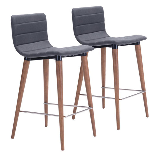 Jericho Counter Stool (Set of 2) Gray