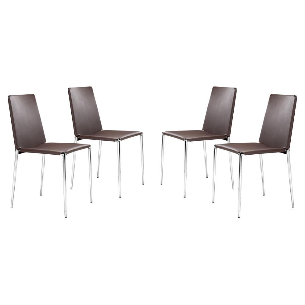 Alex Dining Chair (Set of 4) Espresso