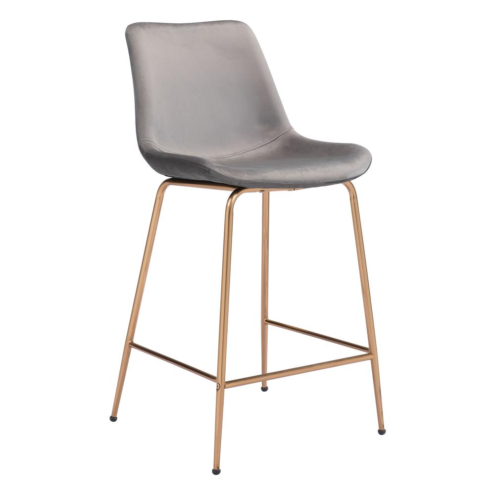 Tony Counter Stool Gray & Gold