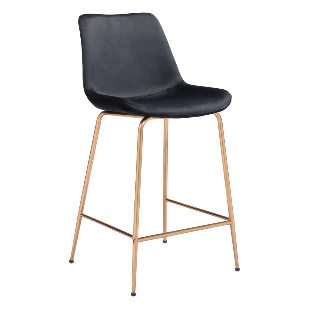 Tony Counter Stool Black & Gold