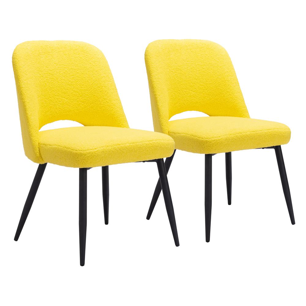 Teddy Dining Chair (Set of 2) Yellow