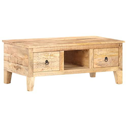 vidaXL Coffee Table 39.4"x21.7"x15.7" Rough Mango Wood 0236