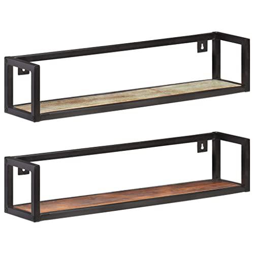 vidaXL Wall Shelves 2 pcs 31.5" Solid Reclaimed Wood 0671