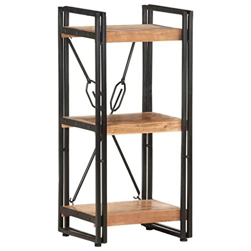 vidaXL 3-Tier Bookcase 15.7"x11.8"x31.5" Solid Acacia Wood 0612