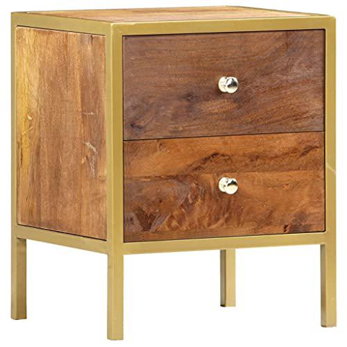 vidaXL Bedside Cabinet 15.7"x13.8"x19.7" Solid Mango Wood 5856