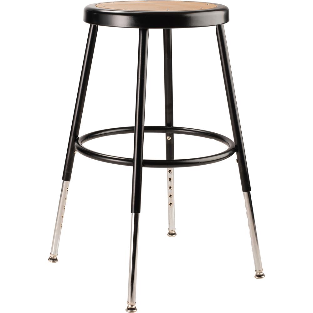 NPS® 19"-27" Height Adjustable Heavy Duty Steel Stool, Black