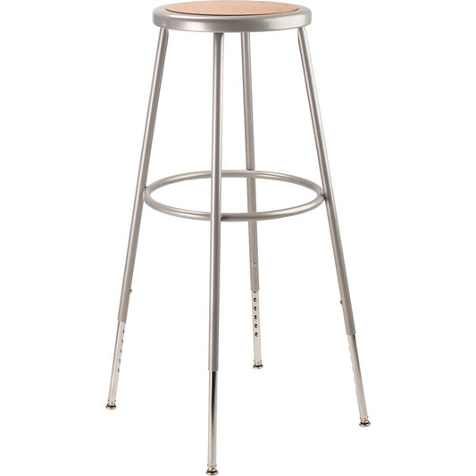 NPS® 32"-39" Height Adjustable Heavy Duty Steel Stool, Grey