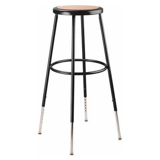 NPS® 32 -39" Height Adjustable Heavy Duty Steel Stool, Black