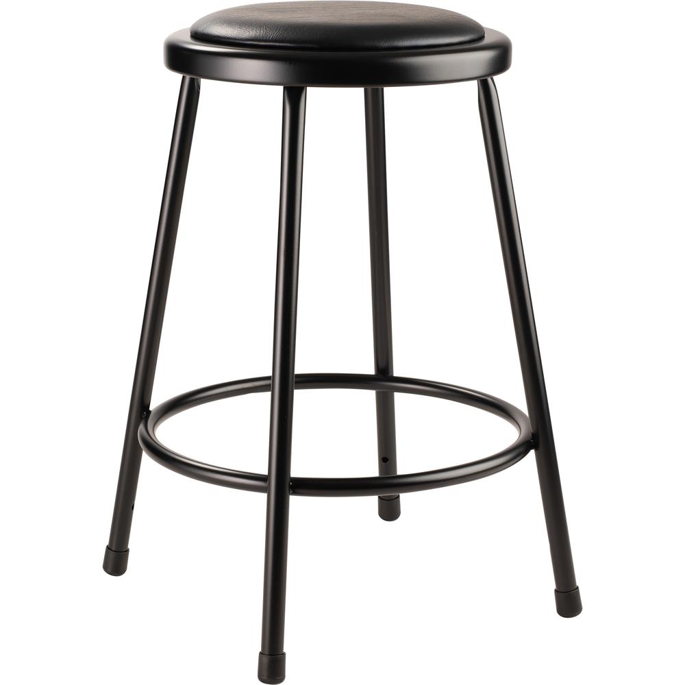 NPS® 24" Heavy Duty Vinyl Padded Steel Stool, Black