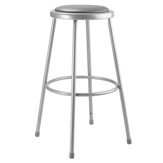 NPS® 30"Heavy Duty Vinyl Padded Steel Stool, Grey