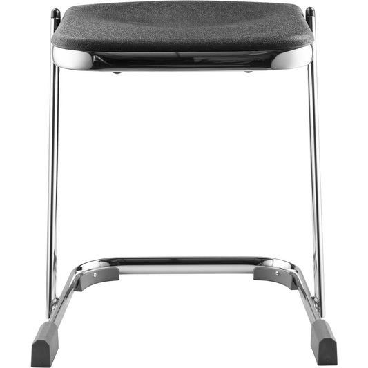 NPS® 18" Elephant Z-Stool, Black Seat  and Chrome Frame