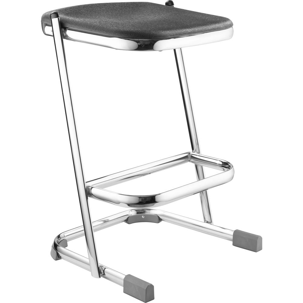 NPS® 24" Elephant Z-Stool, Black Seat and Chrome Frame