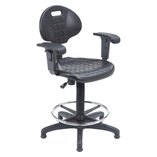 NPS® Polyurethane Task Chair with Arms, 22"-32" Height