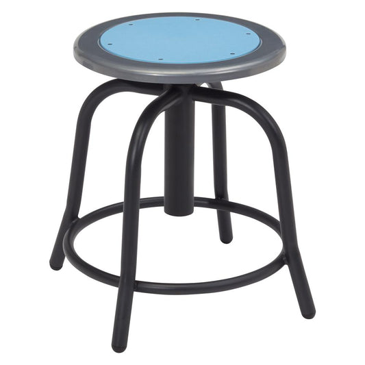 NPS® 18” - 24” Height Adjustable Swivel Stool, Blueberry Seat and Black Frame