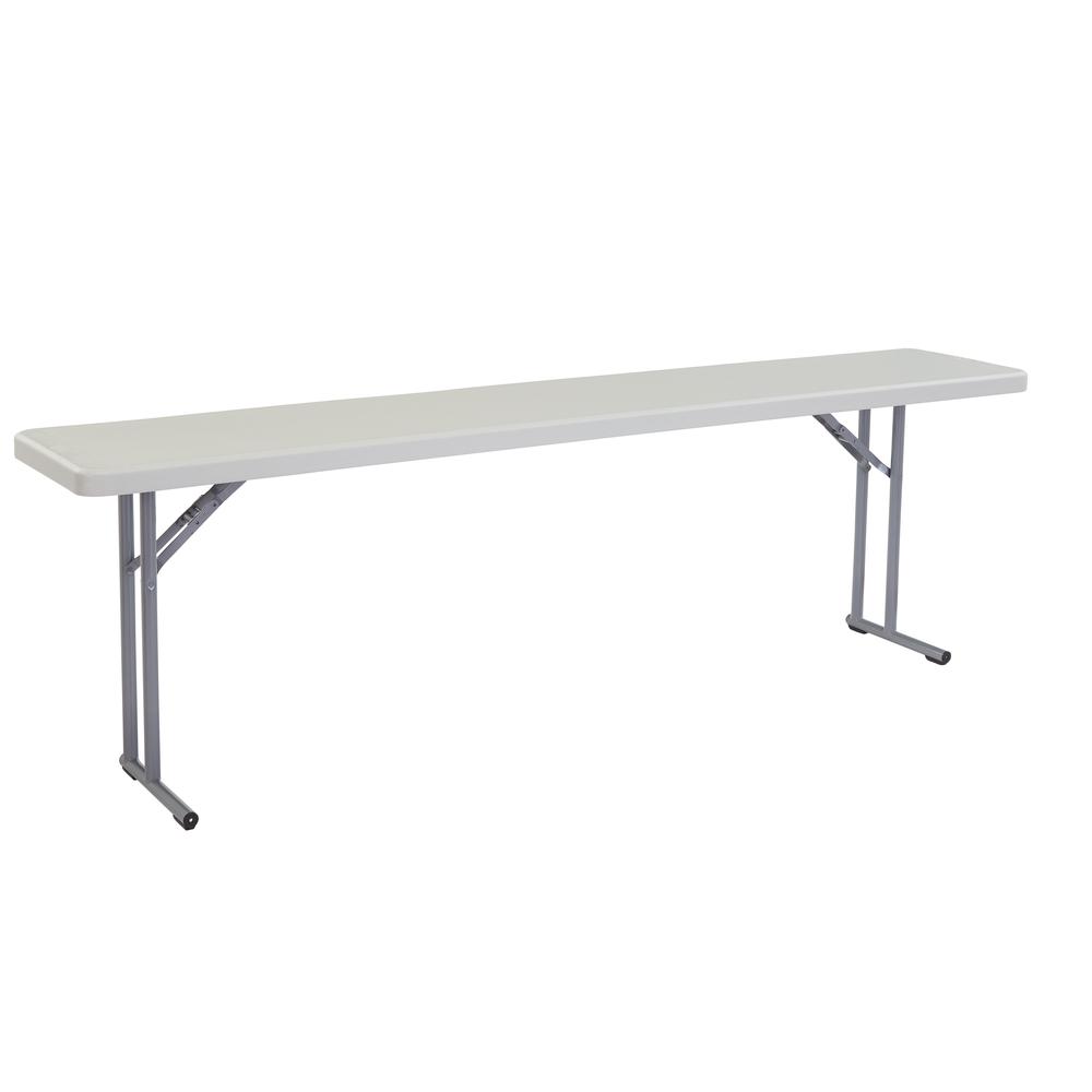 NPS¬Æ 18" x 96" Heavy Duty Seminar Folding Table, Speckled Grey