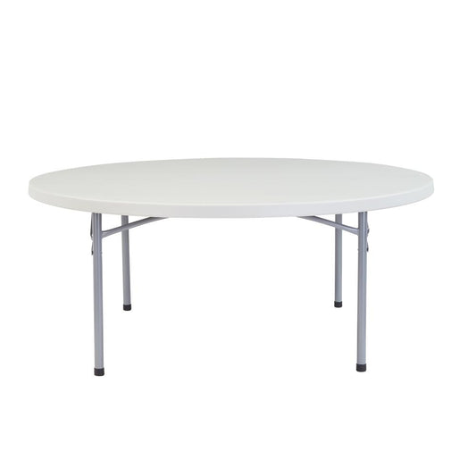 NPS¬Æ 71" Heavy Duty Round Folding Table, Speckled Grey