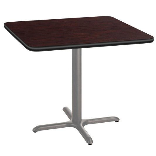 NPS® Café Table, 36" Square, X Base, 30" Height, Particleboard Core/T-Mold