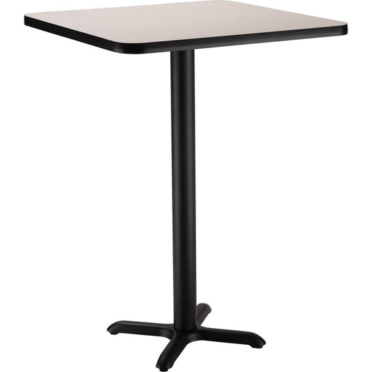 NPS® Café Table, 36" Square, "X" Base, 42" Height, Particleboard Core/T-Mold - Grey