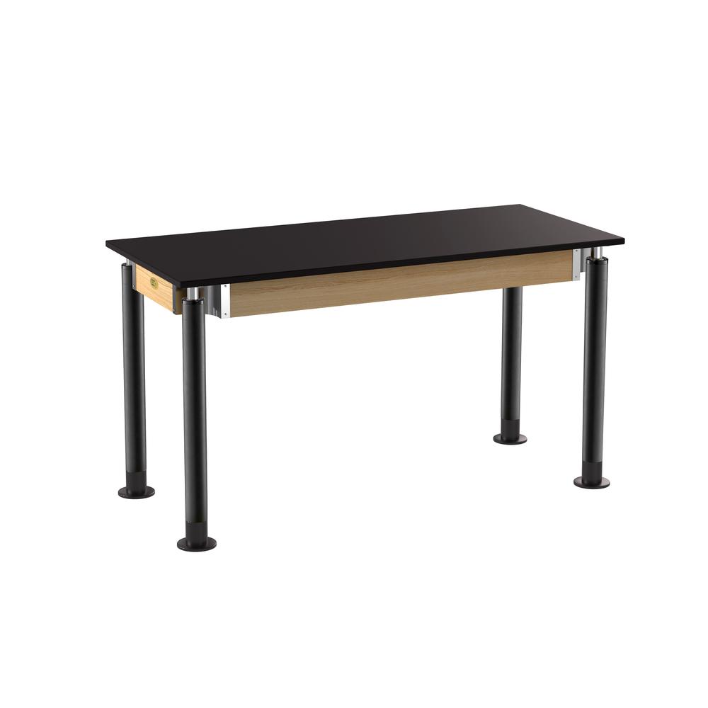 NPS¬Æ Signature Science Lab Table, Black, 24 x 54, Chemical Resistant Top,