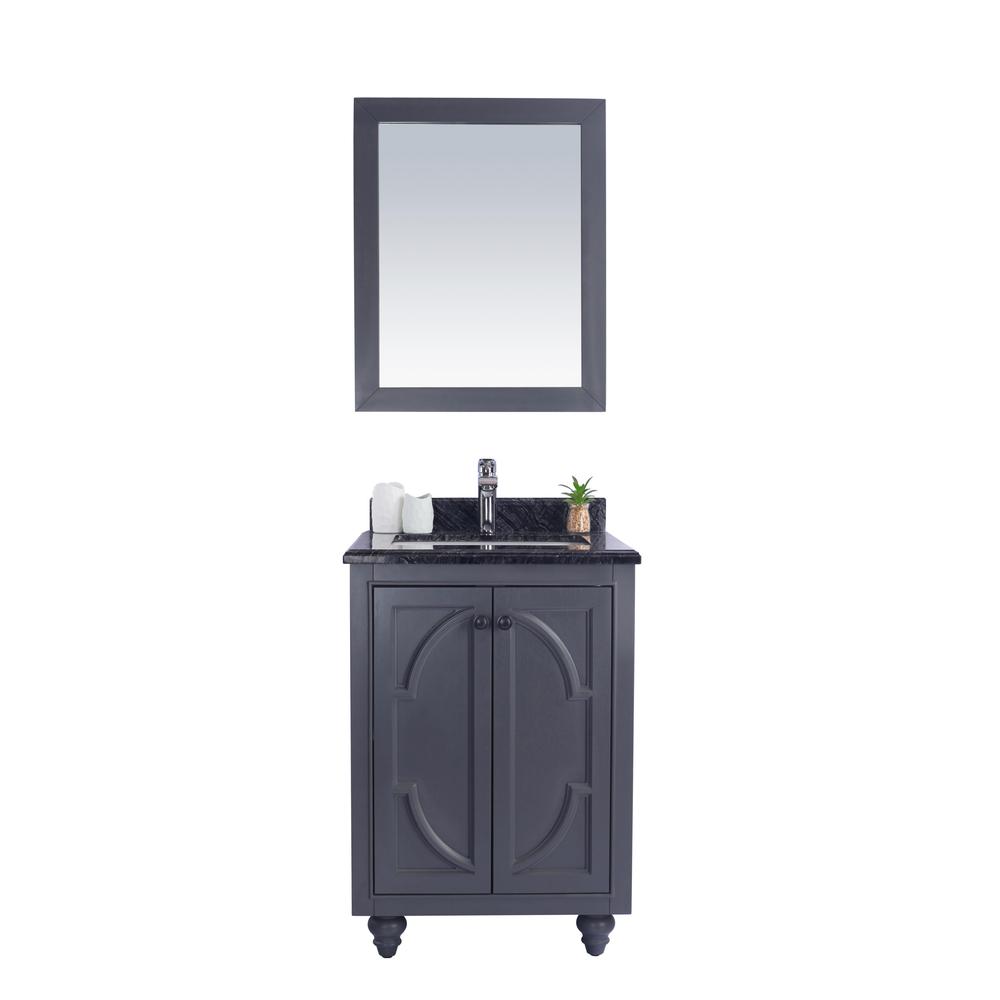 Odyssey - 24 - Maple Grey Cabinet + Black Wood Marble Countertop