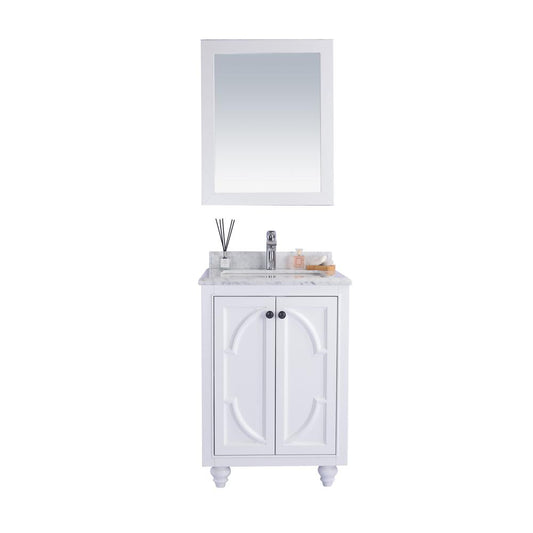 Odyssey - 24 - White Cabinet + White Carrara Marble Countertop