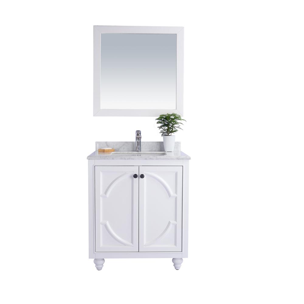 Odyssey - 30 - White Cabinet + White Carrara Marble Countertop