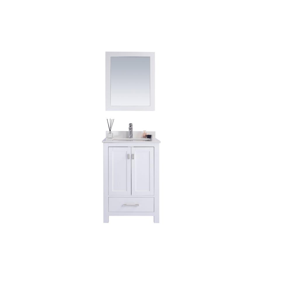 Wilson 24 - White Cabinet + White Quartz Countertop