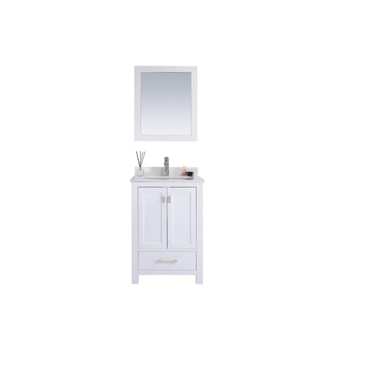 Wilson 24 - White Cabinet + White Quartz Countertop