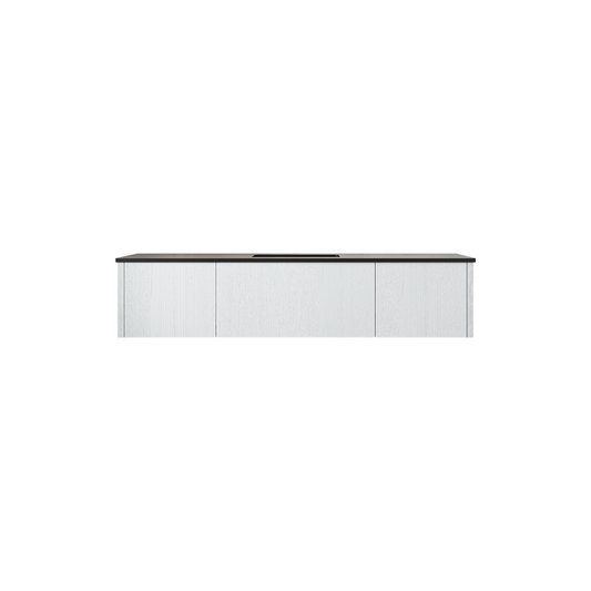 Legno 66" Alabaster White Bathroom Vanity Matte Black