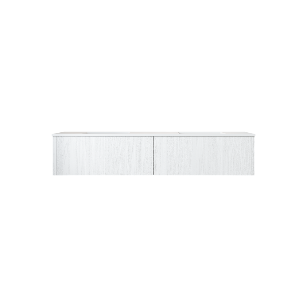 Legno 72" Alabaster White Double Sink Bathroom Vanity Matte White