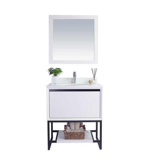 Alto 30 - White Cabinet + Pure White Phoenix Stone Countertop