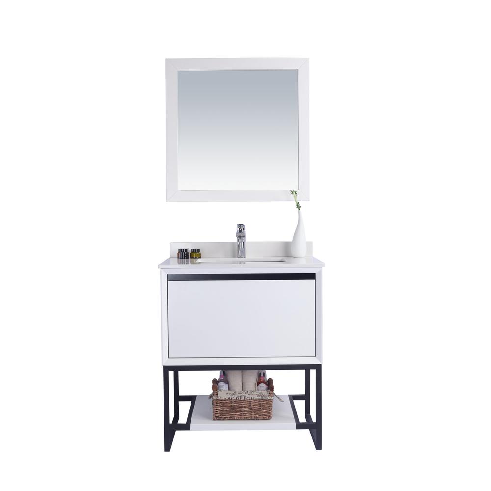 Alto 30 - White Cabinet + White Quartz Countertop