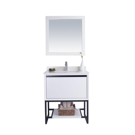 Alto 30 - White Cabinet + White Quartz Countertop