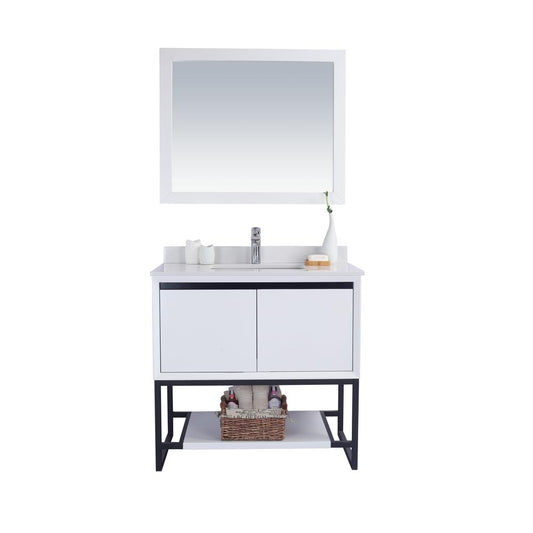 Alto 36 - White Cabinet + White Quartz Countertop