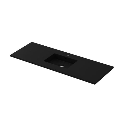 VIVA Stone 54" Matte Black - Solid Surface Countertop