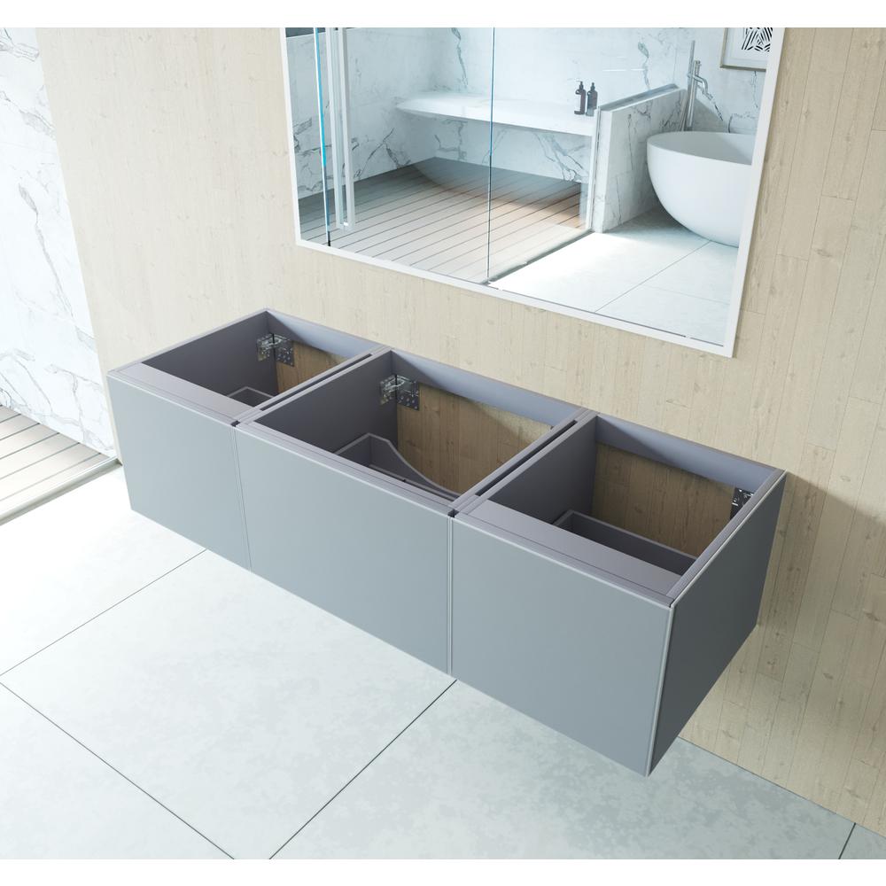 Vitri 60 - Fossil Grey Single Sink Cabinet