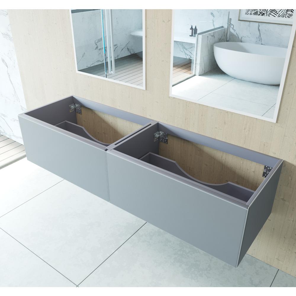 Vitri 72 - Fossil Grey Double Sink Cabinet