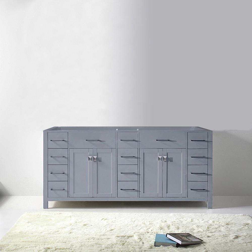 Caroline Parkway 72" Double Cabinet in Gray