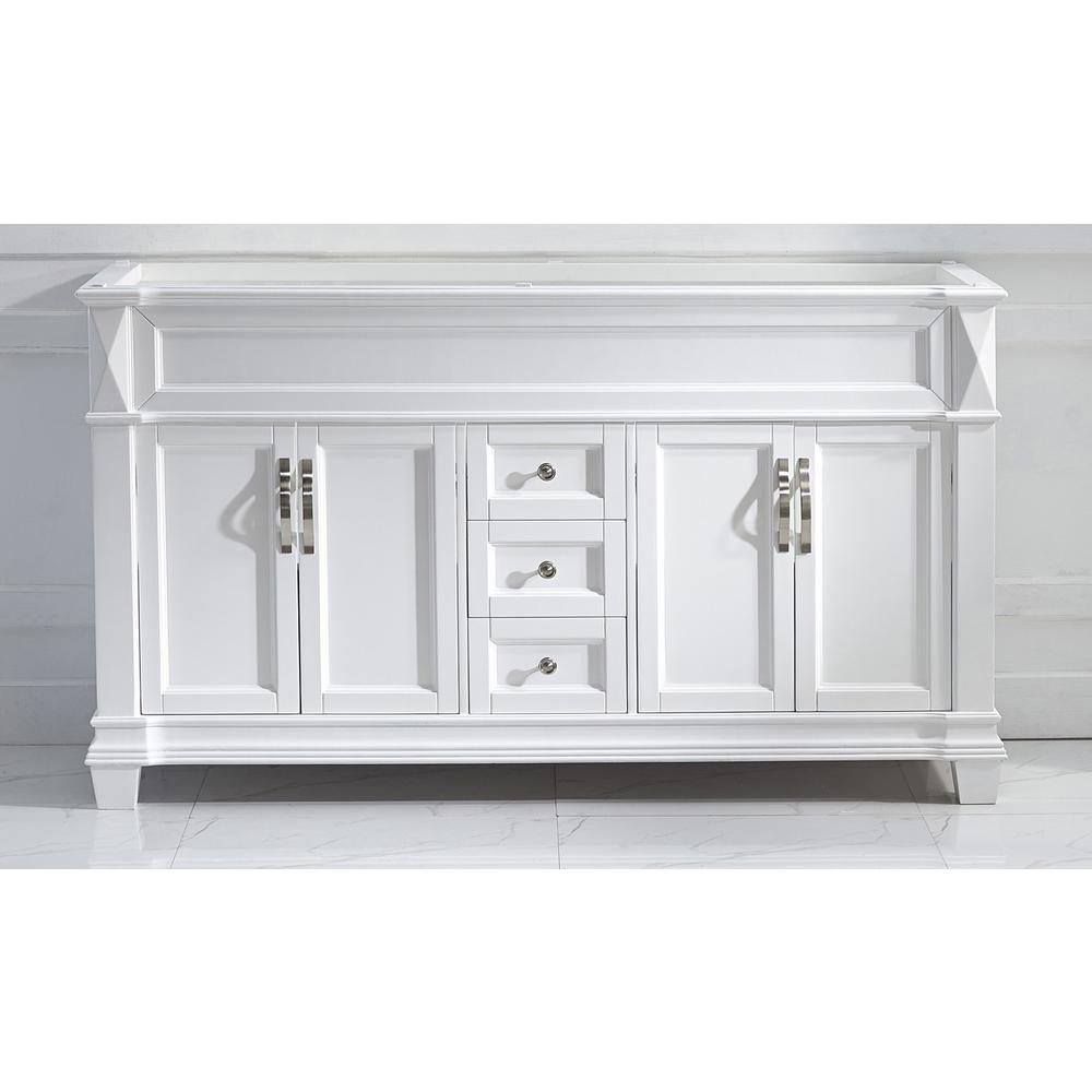 Victoria 60" Double Cabinet in White MD-2660-CAB-WH