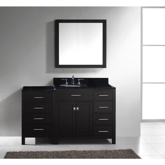 Caroline Parkway 57" Vanity in Espresso with Top and Sink and Mirror MS-2157R-BGRO-ES