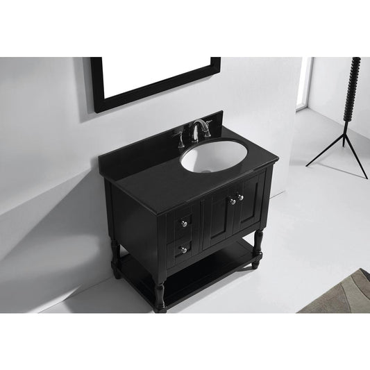 Julianna 36" Vanity in Espresso with Stone Top and Sink and Mirror MS-3136-BGRO-ES