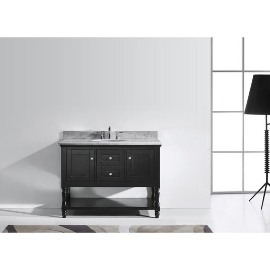 Julianna 48" Single Bath Vanity in Espresso with Marble Top and Sink MS-3148-WMRO-ES-NM